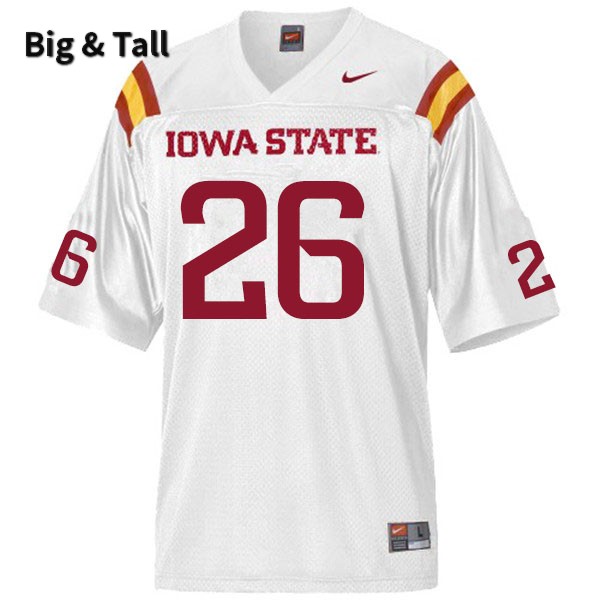 Iowa State Cyclones Men's #26 Micheal Tweten Nike NCAA Authentic White Big & Tall College Stitched Football Jersey WU42Z48RH